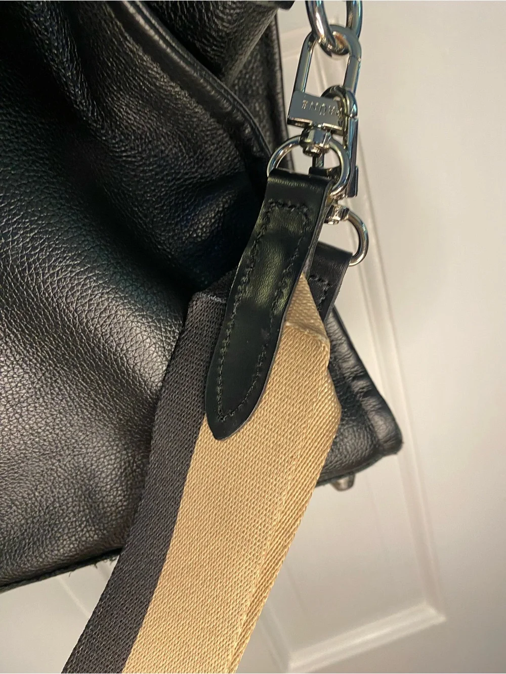 Leather Tote Bag in Black